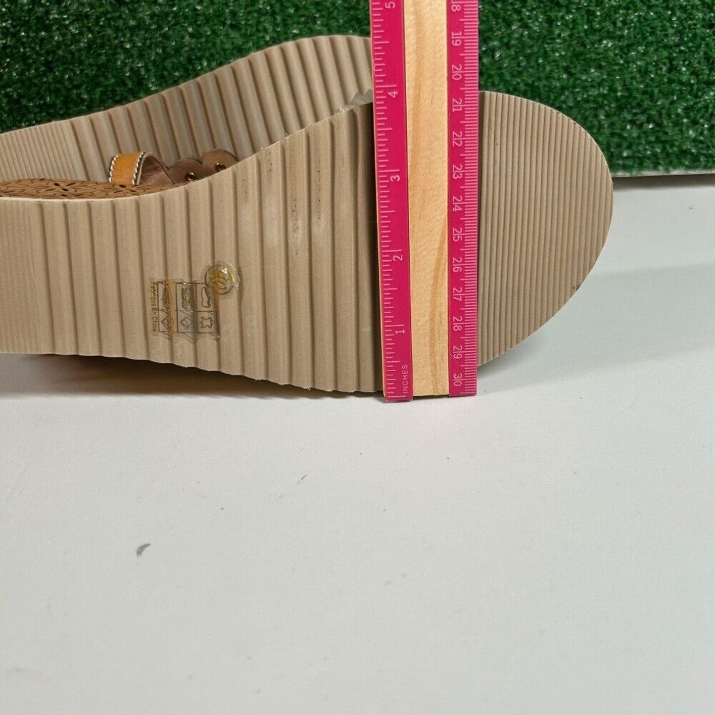 L'Artiste Spring Step Wellesta Floral Wedge Sandals Leather Comfort Womens 9 /40