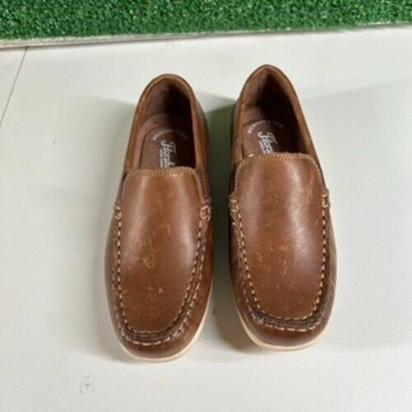 Florsheim Kids Brown Leather Slip On Loafers Casual Dress Shoes Comfort Size 1M