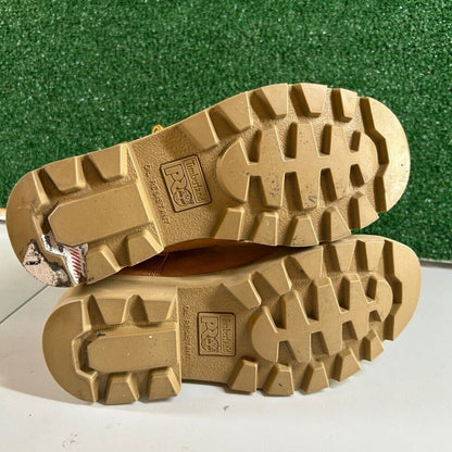 Timberland PRO Sawhorse Work Boot Composite Safety Toe Wheat Leather Kids Size 6