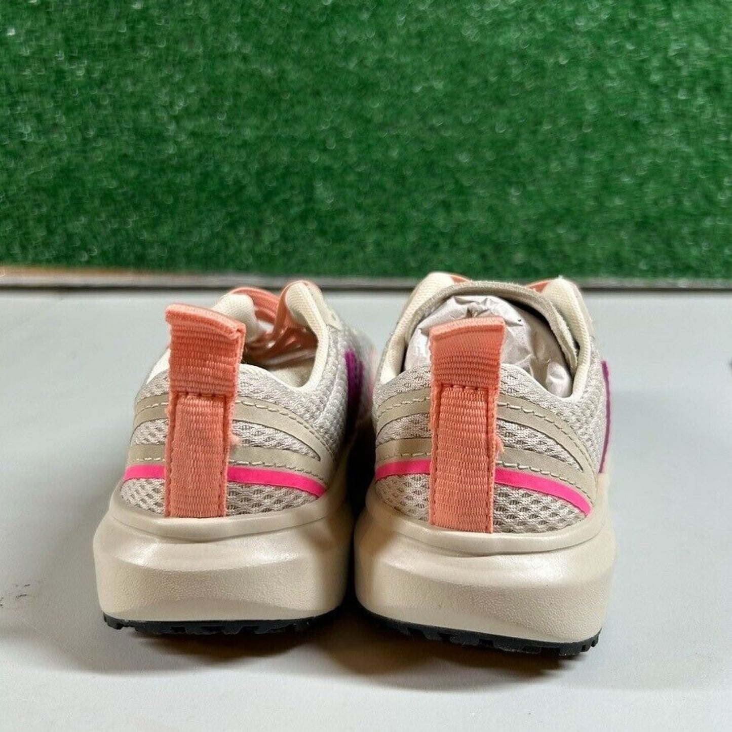 Veja Canary Elastic Lace Kids Sneakers Beige Purple Toddler Shoes 9.5C $105 Msrp