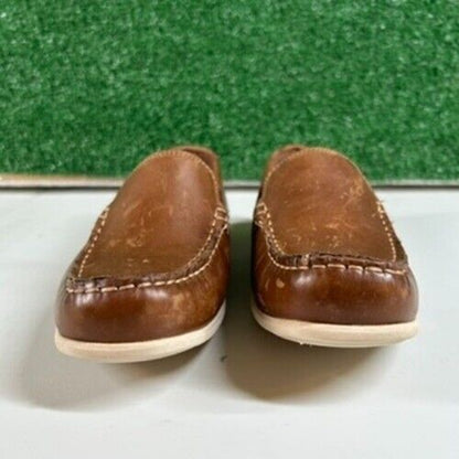 Florsheim Kids Brown Leather Slip On Loafers Casual Dress Shoes Comfort Size 1M