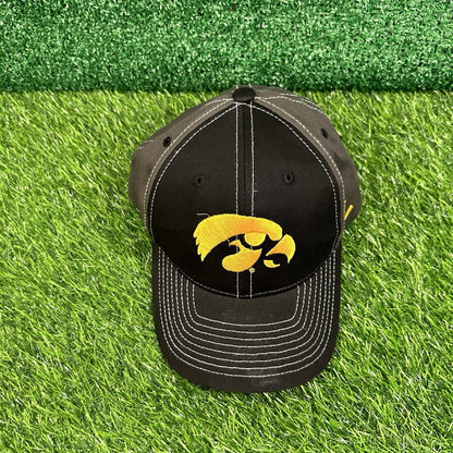 Iowa Hawkeyes Hat Cap Mens Black Gray Strapback College Zephyr Embroidered