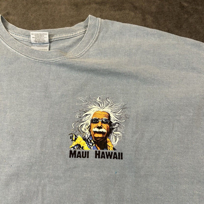 Vintage Maui Hawaii Shirt Mens Extra Large Blue Short Sleeve T-Shirt Gildan