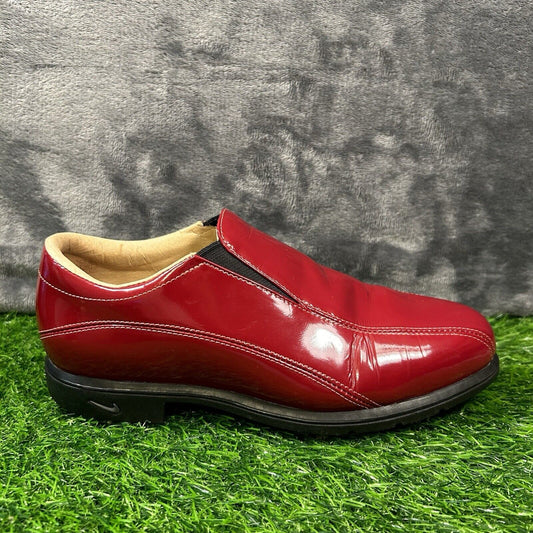 Nike Golf Verdana Last Womens 6 Red Leather Shoes Athletic Comfort Spikes Slip