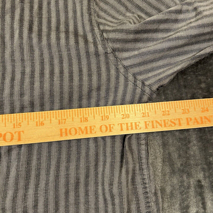 BKE Shirt Mens Extra Large Gray Striped Button Up Long Sleeve Work Slim Fit