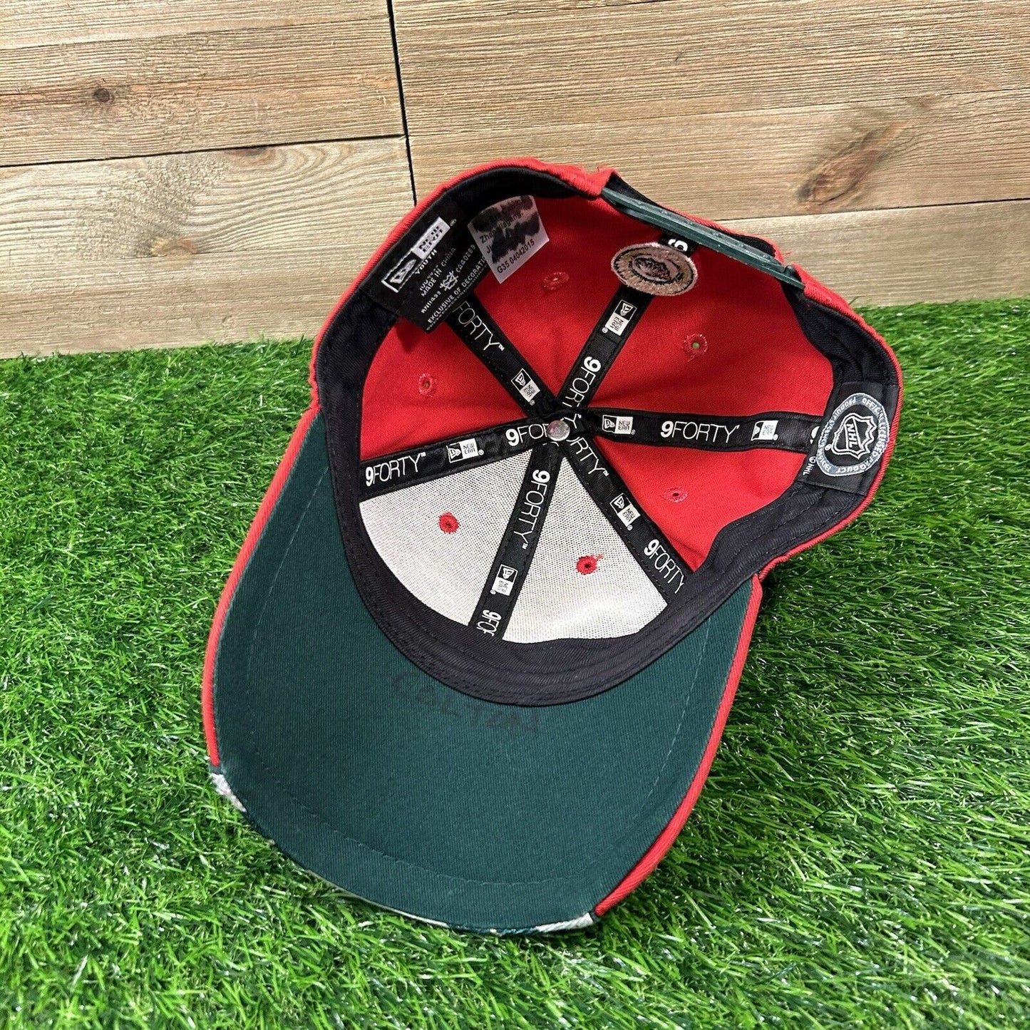 Minnesota Wild Hat Baseball Cap Youth Red Green Snapback New Era NHL Hockey