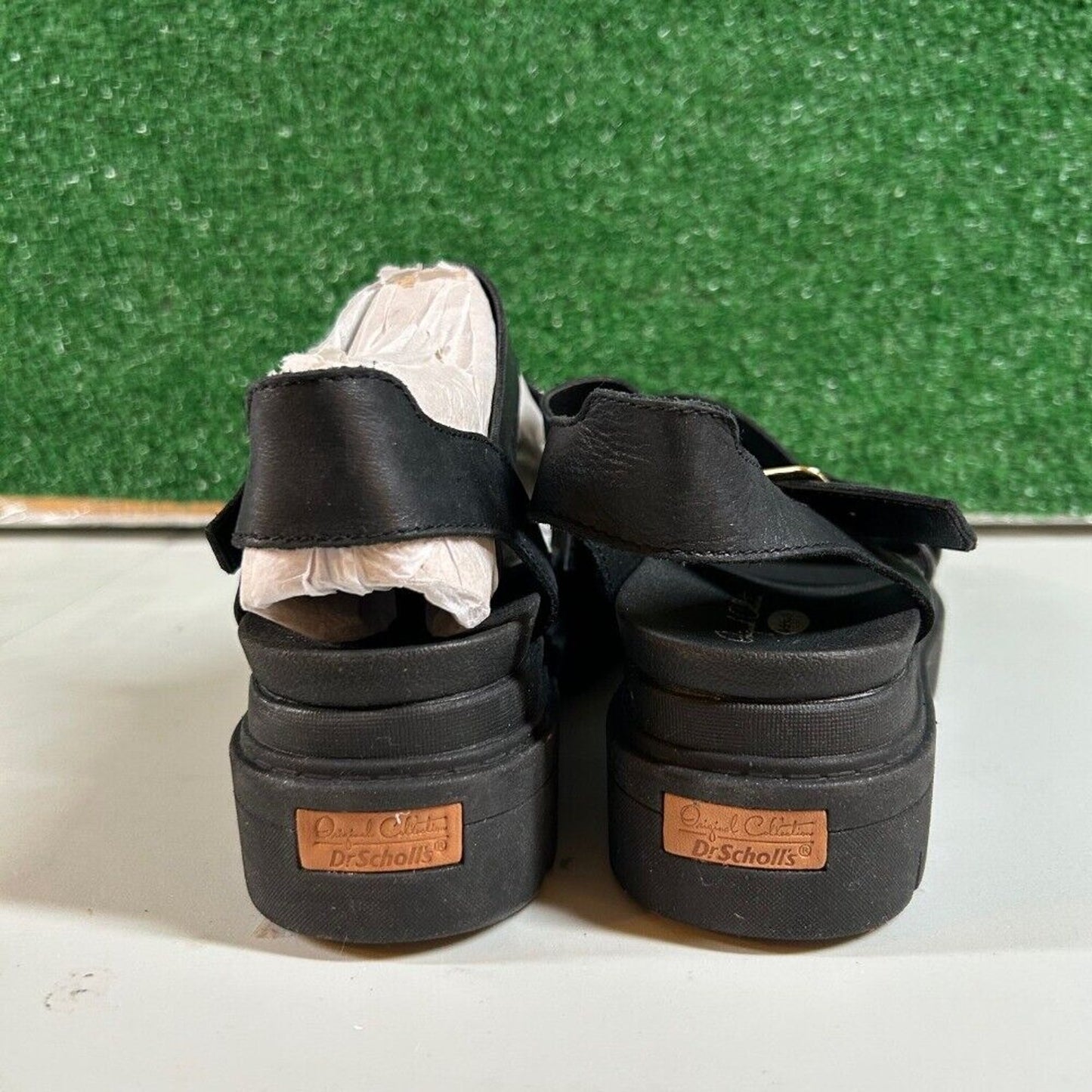 Dr Scholls Trekkie Platform Sandals Lug Sole Ankle Strap Buckle Casual Womens 7M