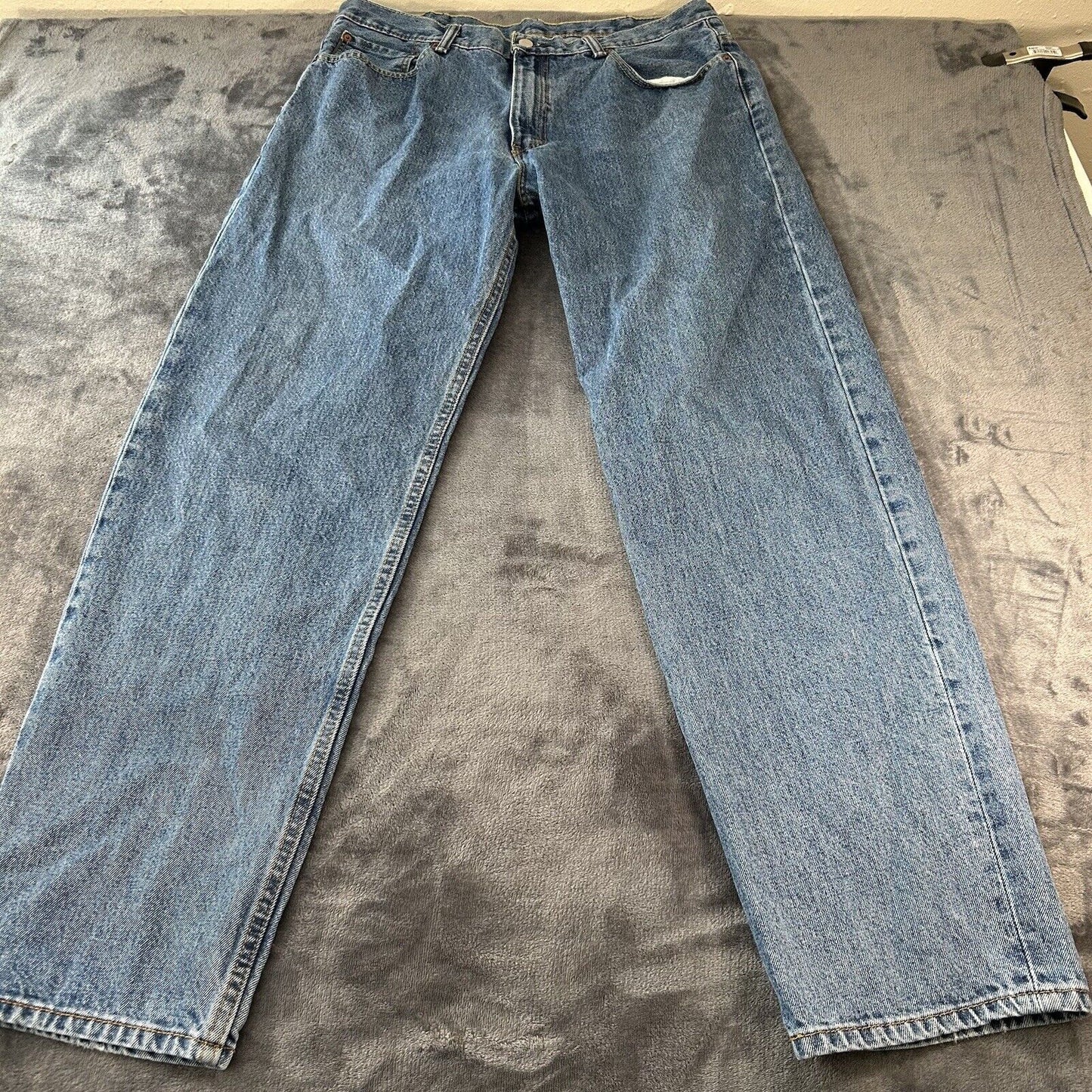 Levis 550 Jeans Mens 38x34" Blue Original Straight Leg Denim Pants Casual Work