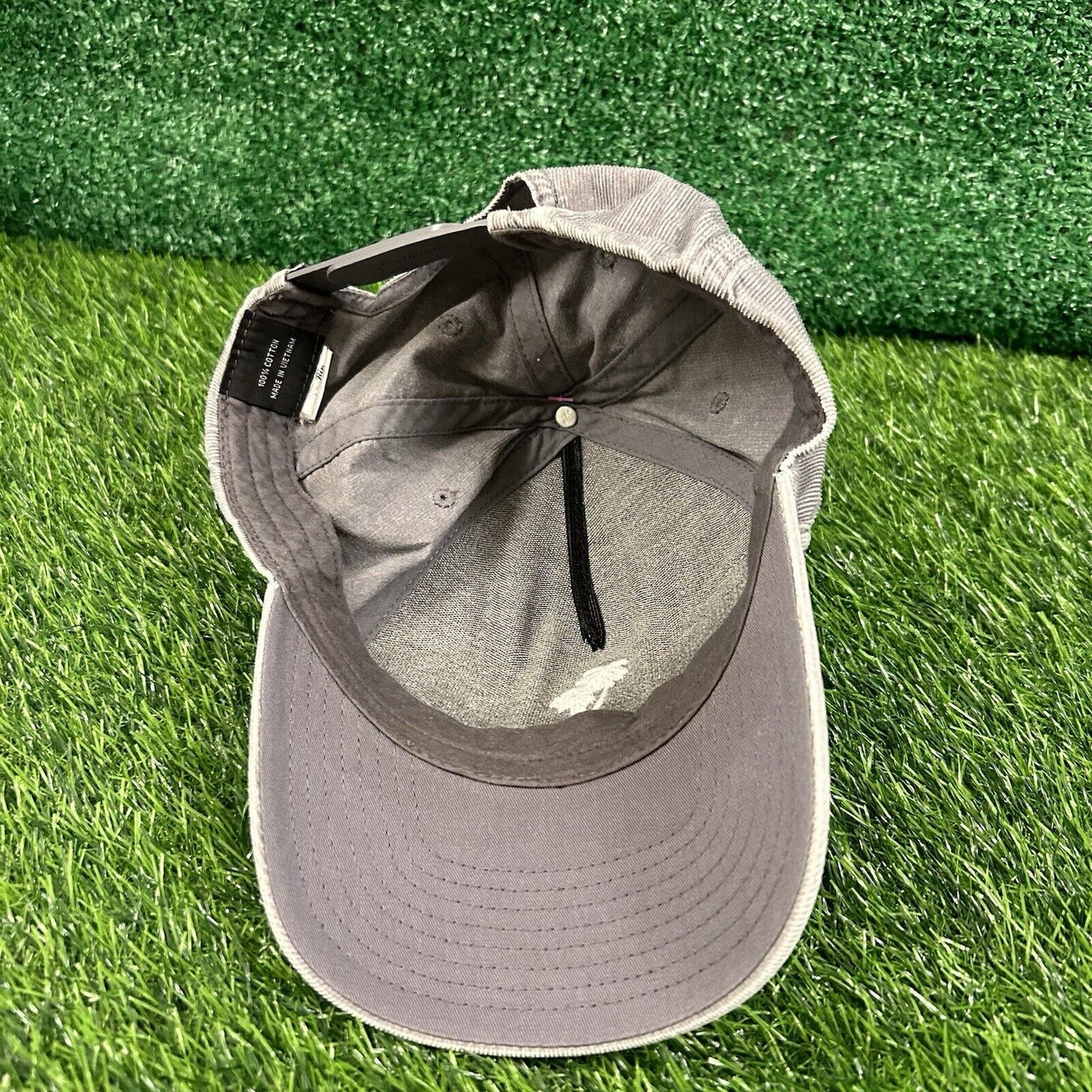 Travis Mathew Golf Hat Cap Mens Strapback Gray White Corduroy Palm Trees Yupoong
