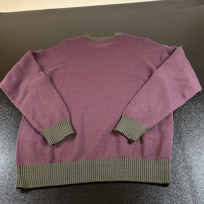 Levis Microstripe Crewneck Sweater Mens Medium Purple Green Sweatshirt NEW