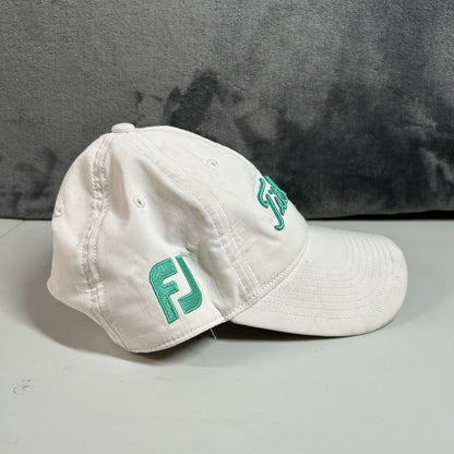 Titleist Golf Hat Cap Adult Strap Back White Green/Blue Footjoy ProV1 Adjustable