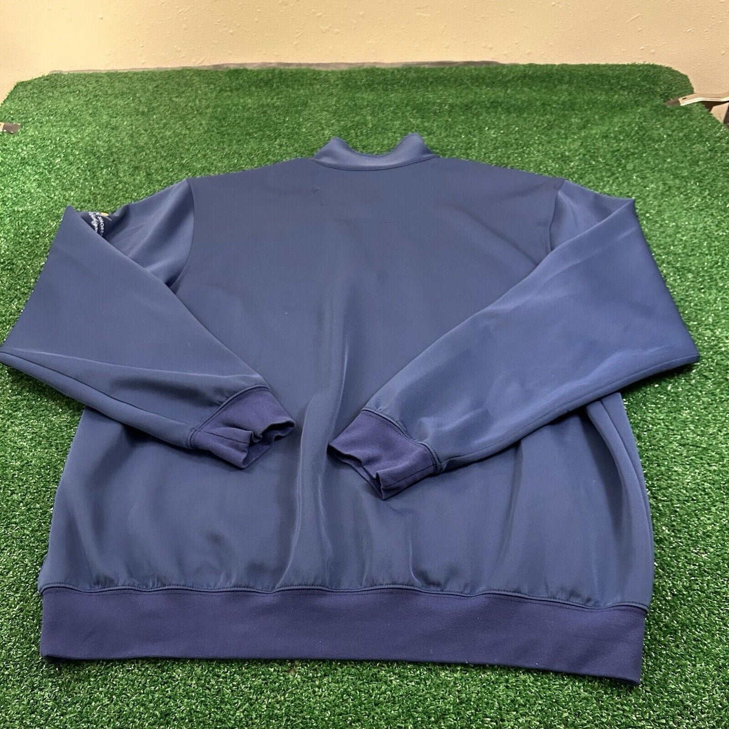 Fairway Greene Tech Sweater Mens Extra Large Blue Sweatshirt 1/4 Zip Golf Preppy