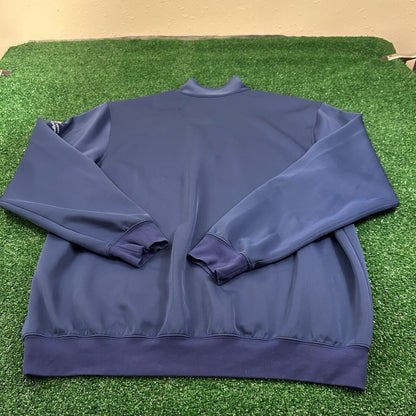 Fairway Greene Tech Sweater Mens Extra Large Blue Sweatshirt 1/4 Zip Golf Preppy