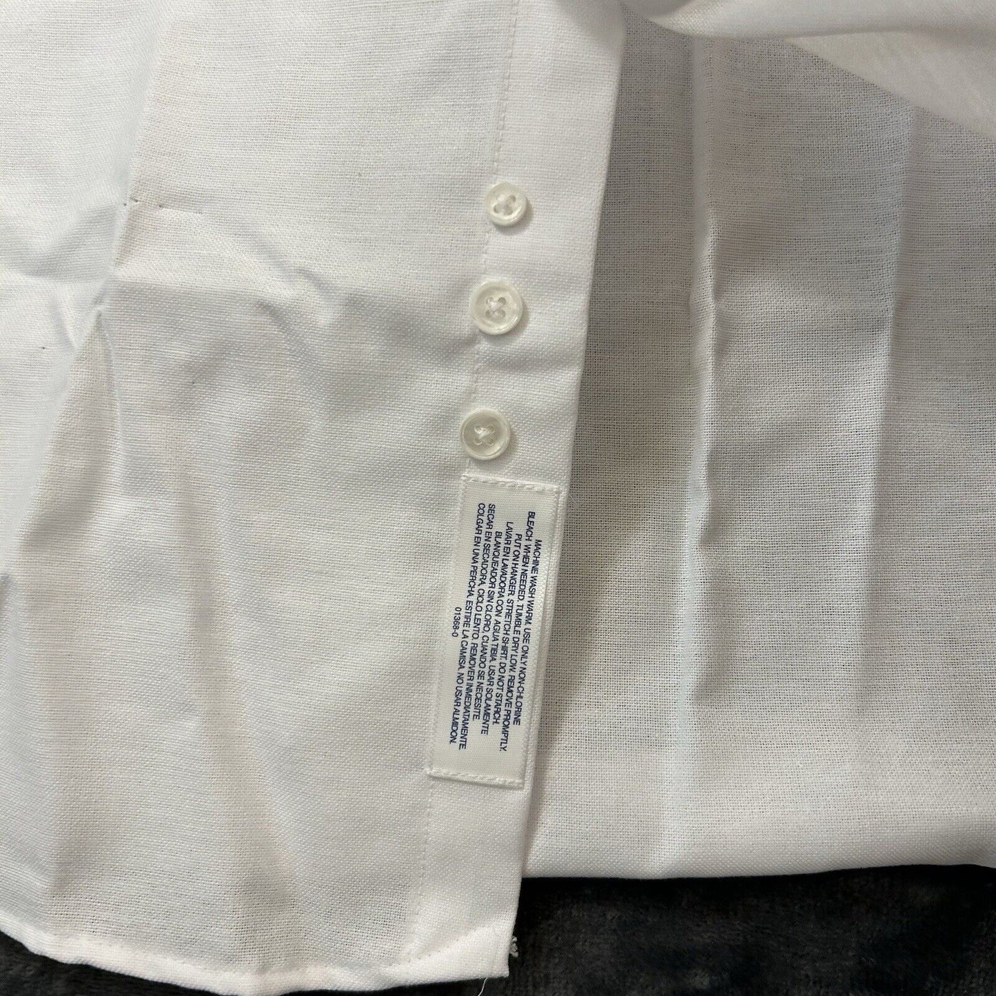 Stafford Shirt Mens 16.5 White Button Up Short Sleeve Athletic Fit Casual New