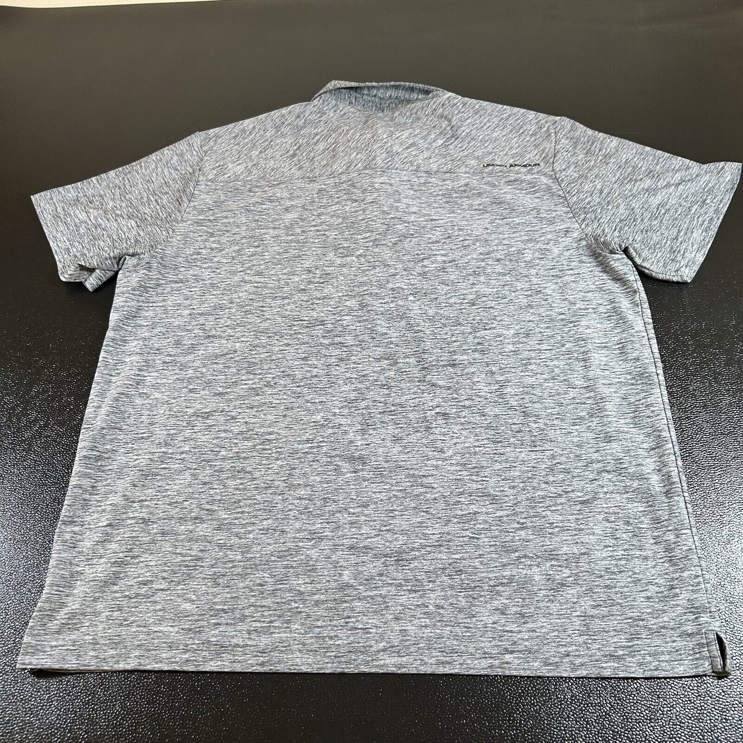 Under Armour Golf Polo Shirt Mens XXL 2XL Gray Athletic Heatgear Short Sleeve