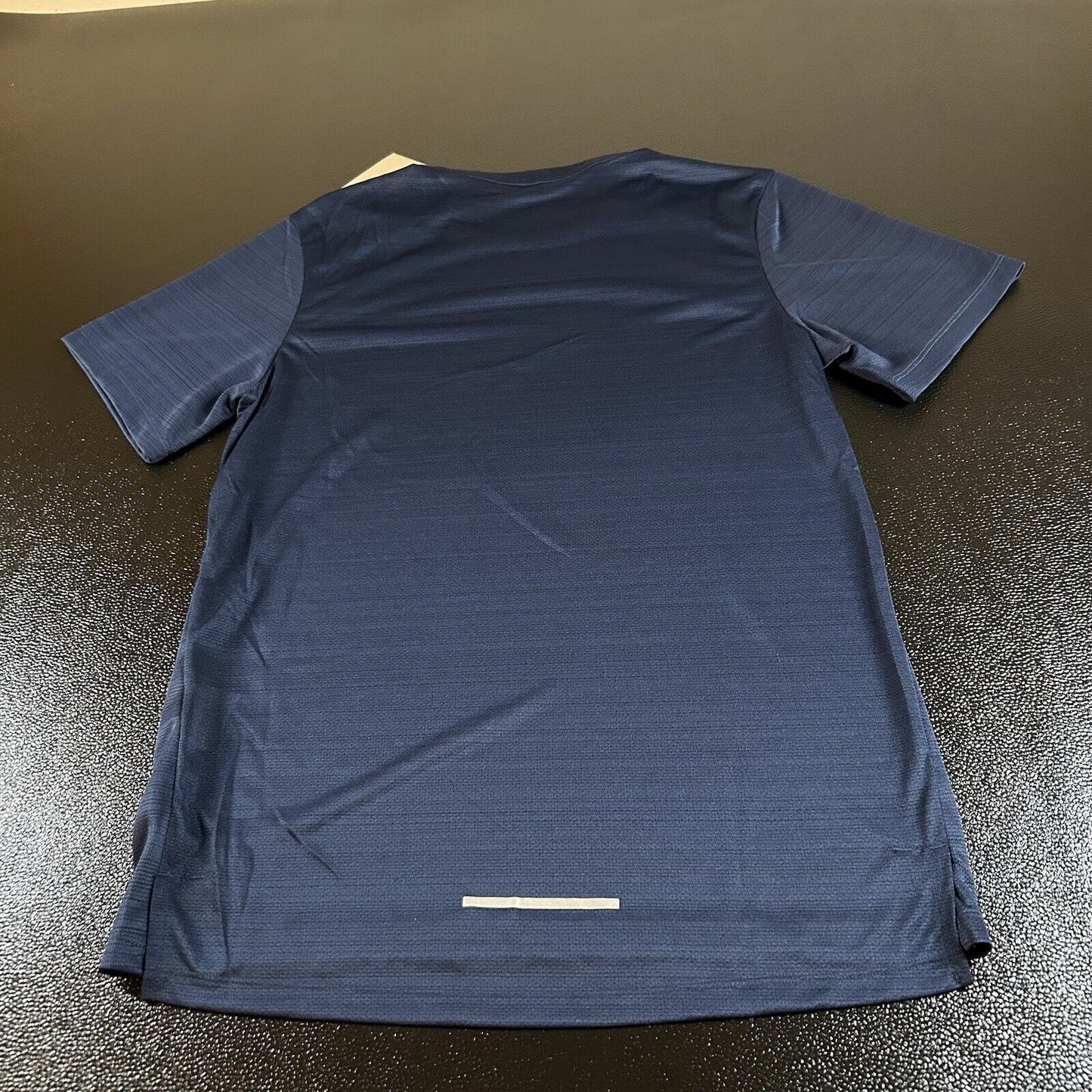 Nike Running Shirt Mens Small Navy Dri-Fit Mesh Lightweight Short Sleeve New