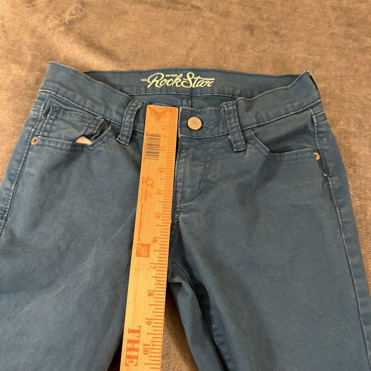 Old Navy Rock Star Pants Womens 4 25x28" Blue Jeans Stretch 5 Pocket Casual