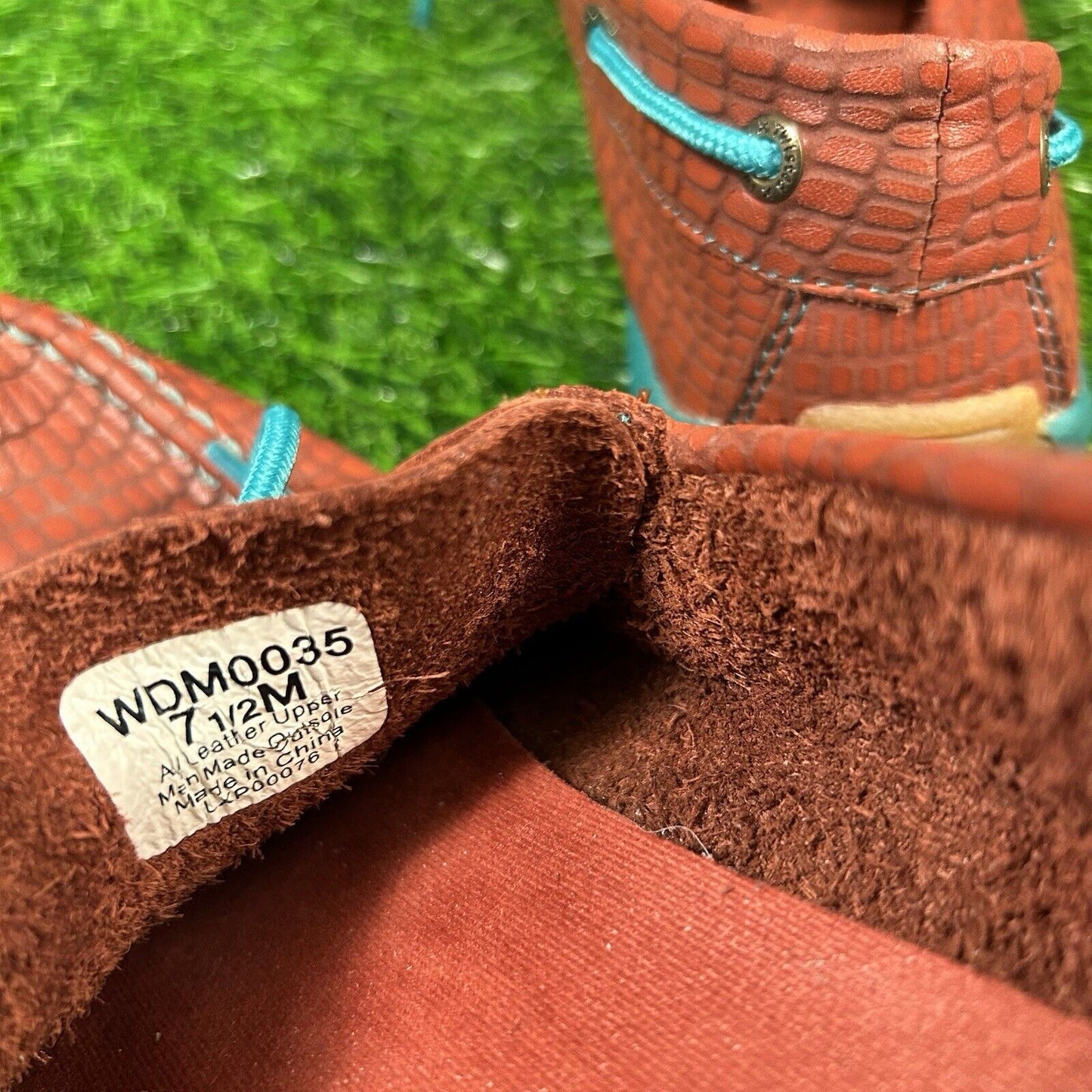 Twisted X Loafers Womens 7.5 M Red Blue Leather Boat Shoes crocodile Print Lace