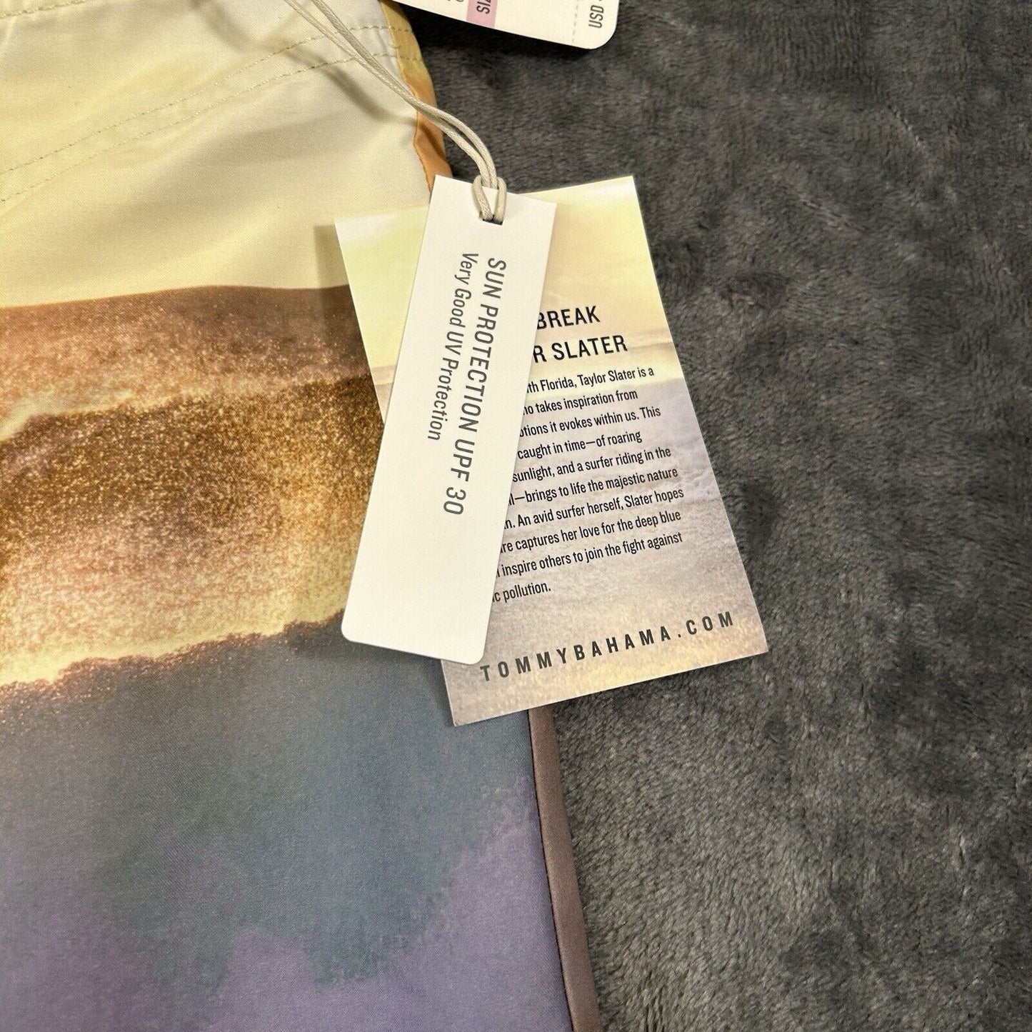 Tommy Bahama Board Shorts Mens 32" Yellow Blue Molokai Sunset Break Swim NEW