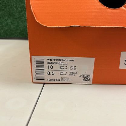 Nike Interact Run Womens 10 Sea Glass Green Shoes Sneakers Athletic Running NEW