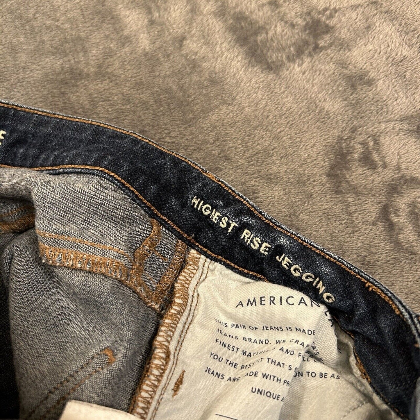 American Eagle Jeans Womens 6 28x30" Blue Super Highest Rise Jegging Stretch