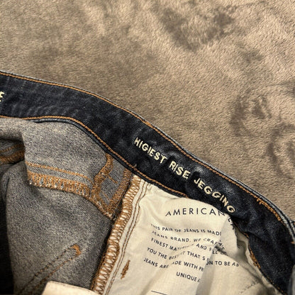 American Eagle Jeans Womens 6 28x30" Blue Super Highest Rise Jegging Stretch