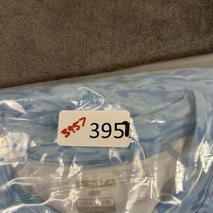 TSLA Shirt Mens XXL 2XL Blue Long Sleeve Digital Camo Athletic Casual Colorful