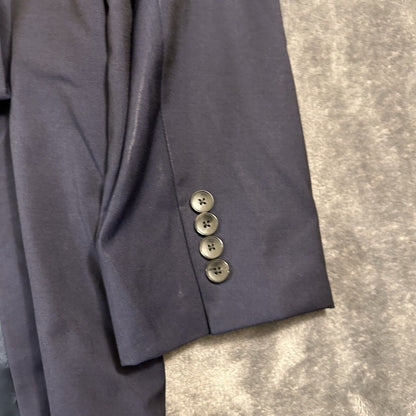 Hugo Boss Blazer Mens 42L Blue Wool Super 110 Sport Coat Suit Jacket Made Italy
