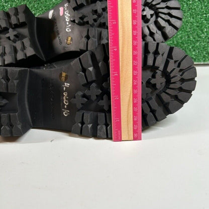 Lucky Brand Taini Boots Buckle Side Zip Ankle Booties Black Leather Womens 10 M