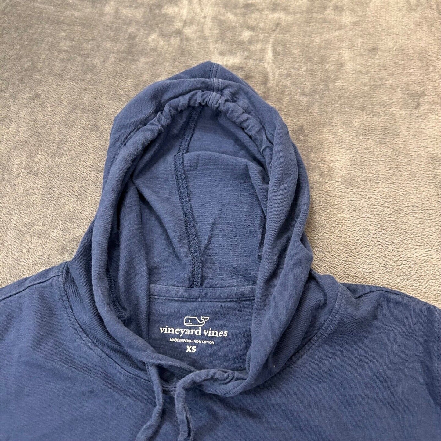 Vineyard Vines Sweater Womens Extra Small Blue Pullover Hooded Sweatshirt Casual
