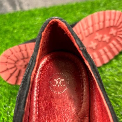 Johnston Murphy Loafers Womens 8 M Black Shoes Leather Suede Casual Slip On