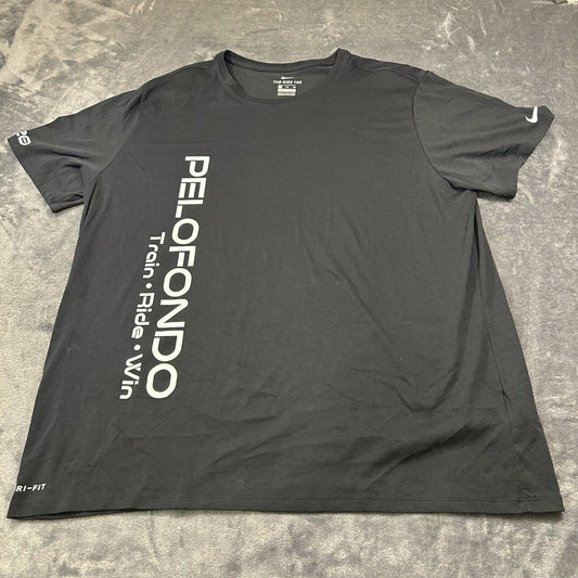 Nike Shirt Mens XXL 2XL Black Short Sleeve Athletic T-Shirt Running Training