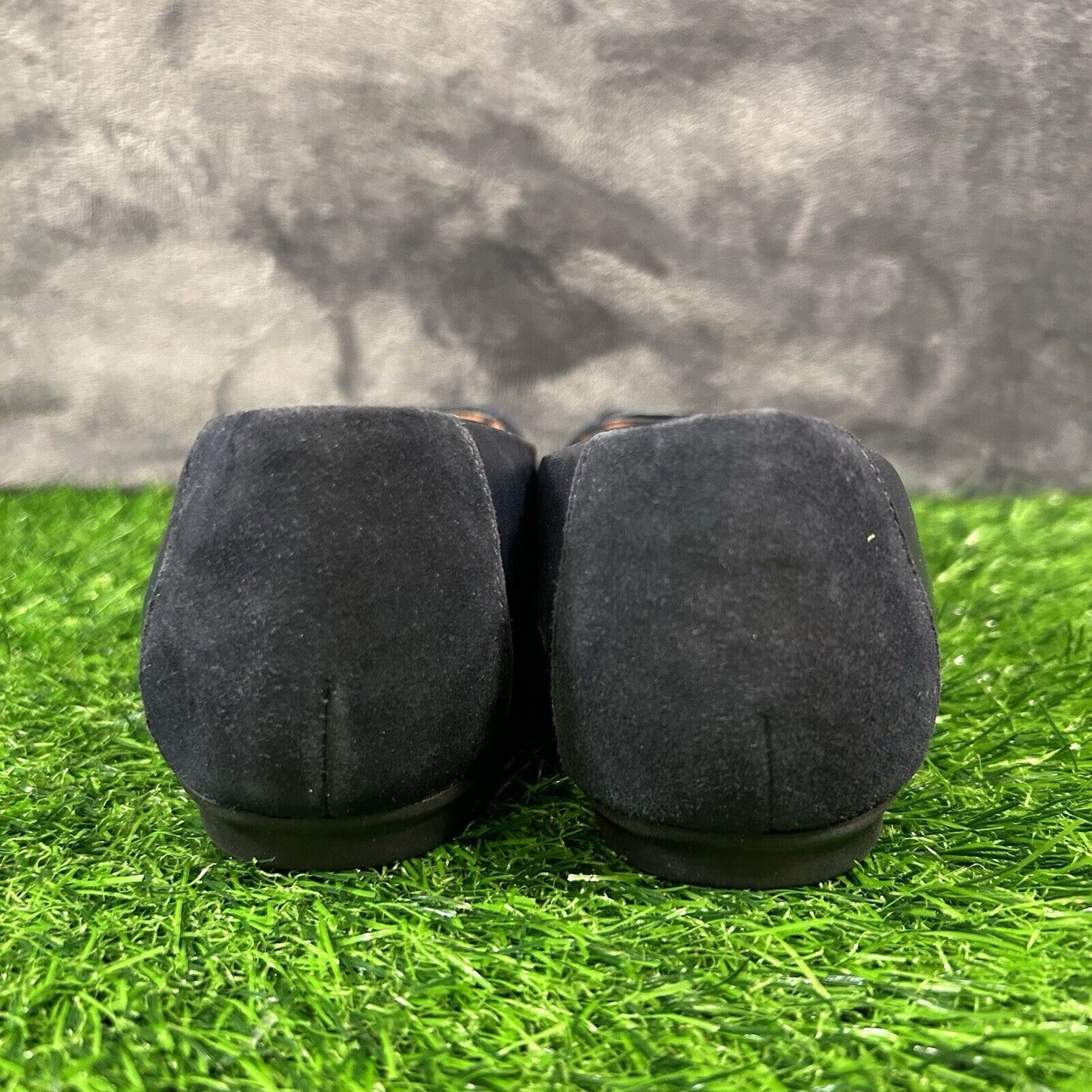 Clarks Bendables Flats Womens 7 W Blue Leather Shoes Slip On Casual Comfort