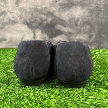 Clarks Bendables Flats Womens 7 W Blue Leather Shoes Slip On Casual Comfort