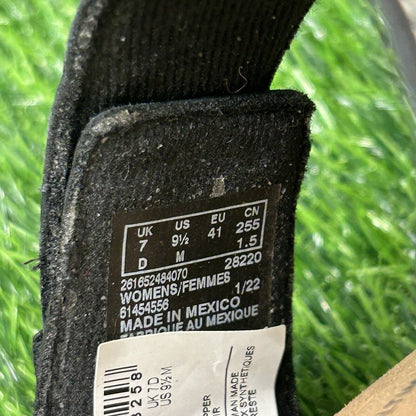 Clarks Roseville Bay Sandals Womens 9.5 M Black Slides Slip On Leather Straps