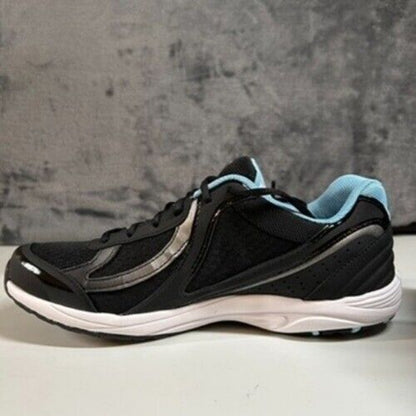 Ryka Dash 3 Walking Shoes Athletic Comfort Training Black Blue Womens 9M New