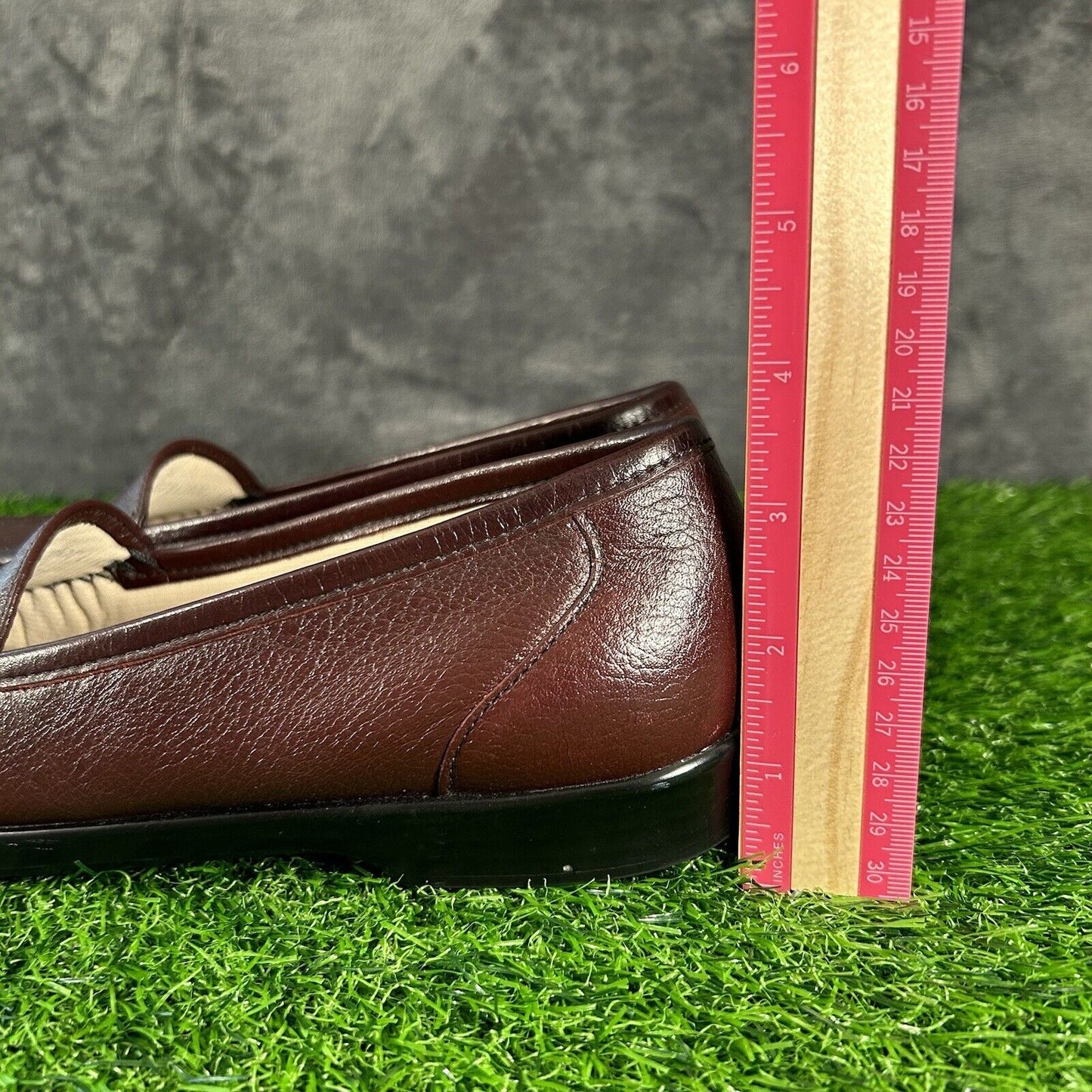 SAS Simplify Loafer Womens 8.5 S Burgundy Leather Shoes Slip On Casual Comfort