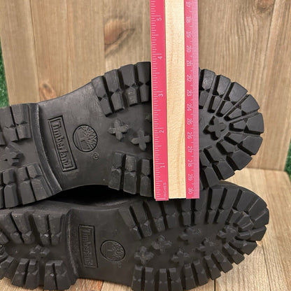 Timberland Authentics Boots Womens 6 M Black Ankle Leather Outdoor Lace Up