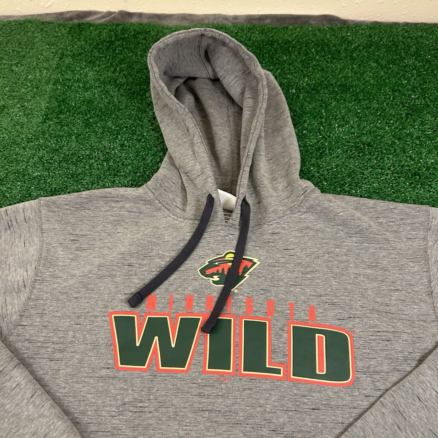 Minnesota Wild Sweater Mens Large Gray Hoodie Pullover Sweatshirt Champion NHL
