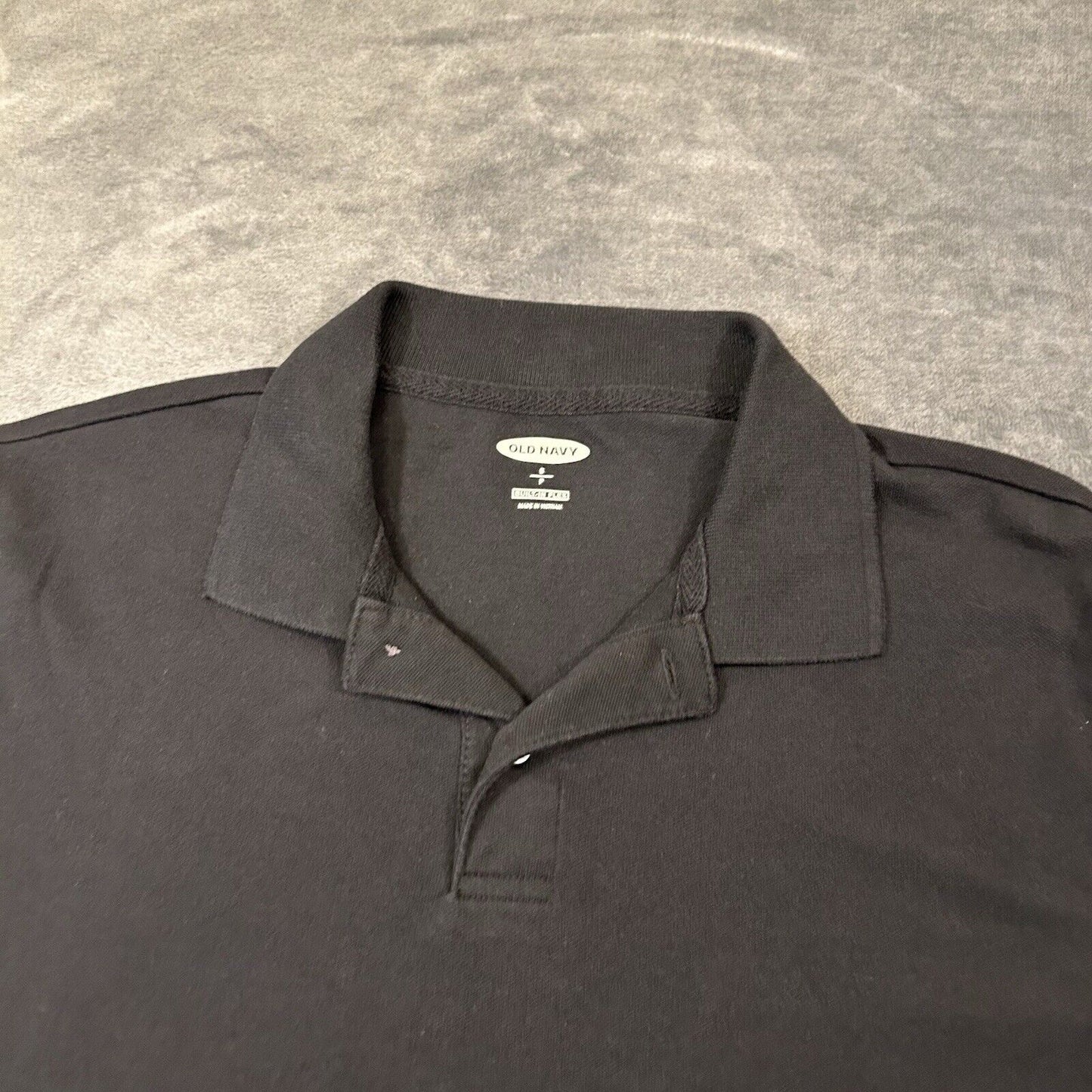 Old Navy Polo Shirt Mens Small Black Short Sleeve Golf Casual Work Flex