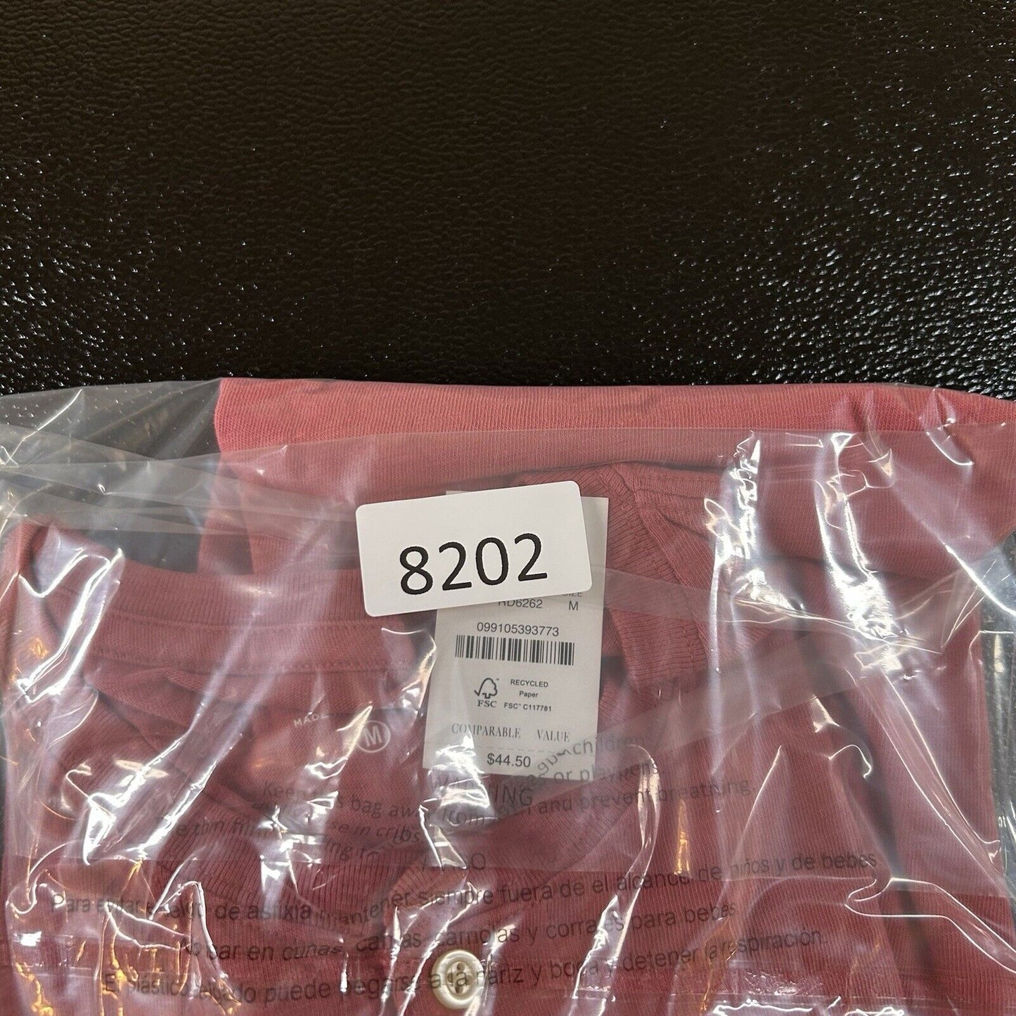 J Crew Slub Polo Shirt Mens Medium Red/Pink Band Collar Short Sleeve Preppy New