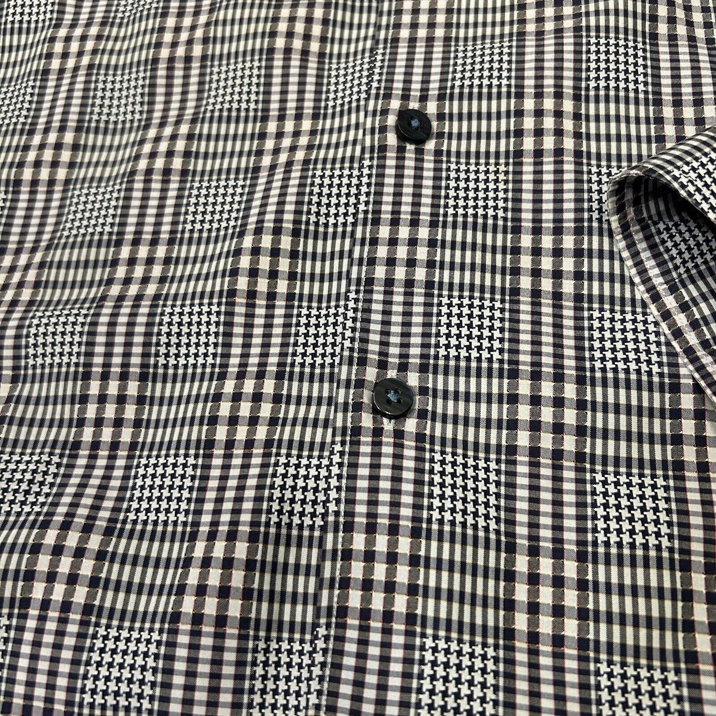 Tommy Bahama Button Up Shirt Mens Large Blue White Plaid Island Modern Fit