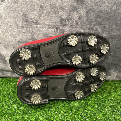 Nike Golf Verdana Last Womens 6 Red Leather Shoes Athletic Comfort Spikes Slip