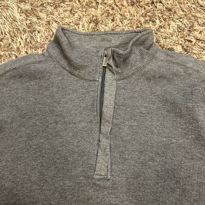 Michael Kors Sweater Mens Extra Large Gray Pullover Quarter Zip Sweatshirt