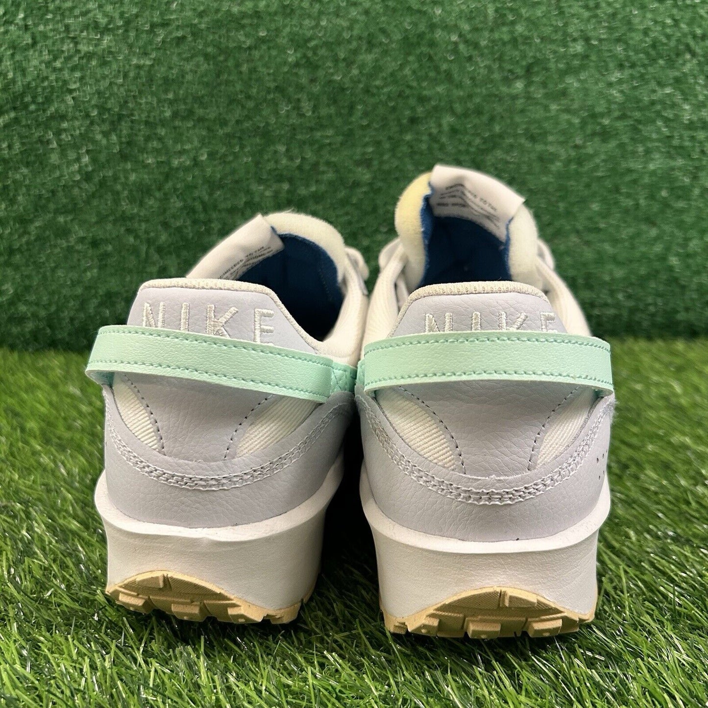 Nike Waffle Debut Mens 9.5 Blue White Leather Shoes Sneakers Casual Athletic NEW