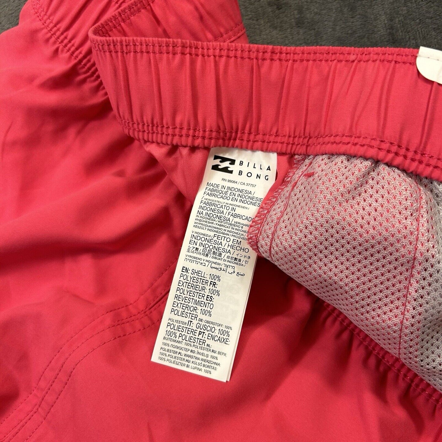 Billabong Board Shorts Men XXL 2XL 36" Red Drawstring Hybrid Swim Recycler NEW