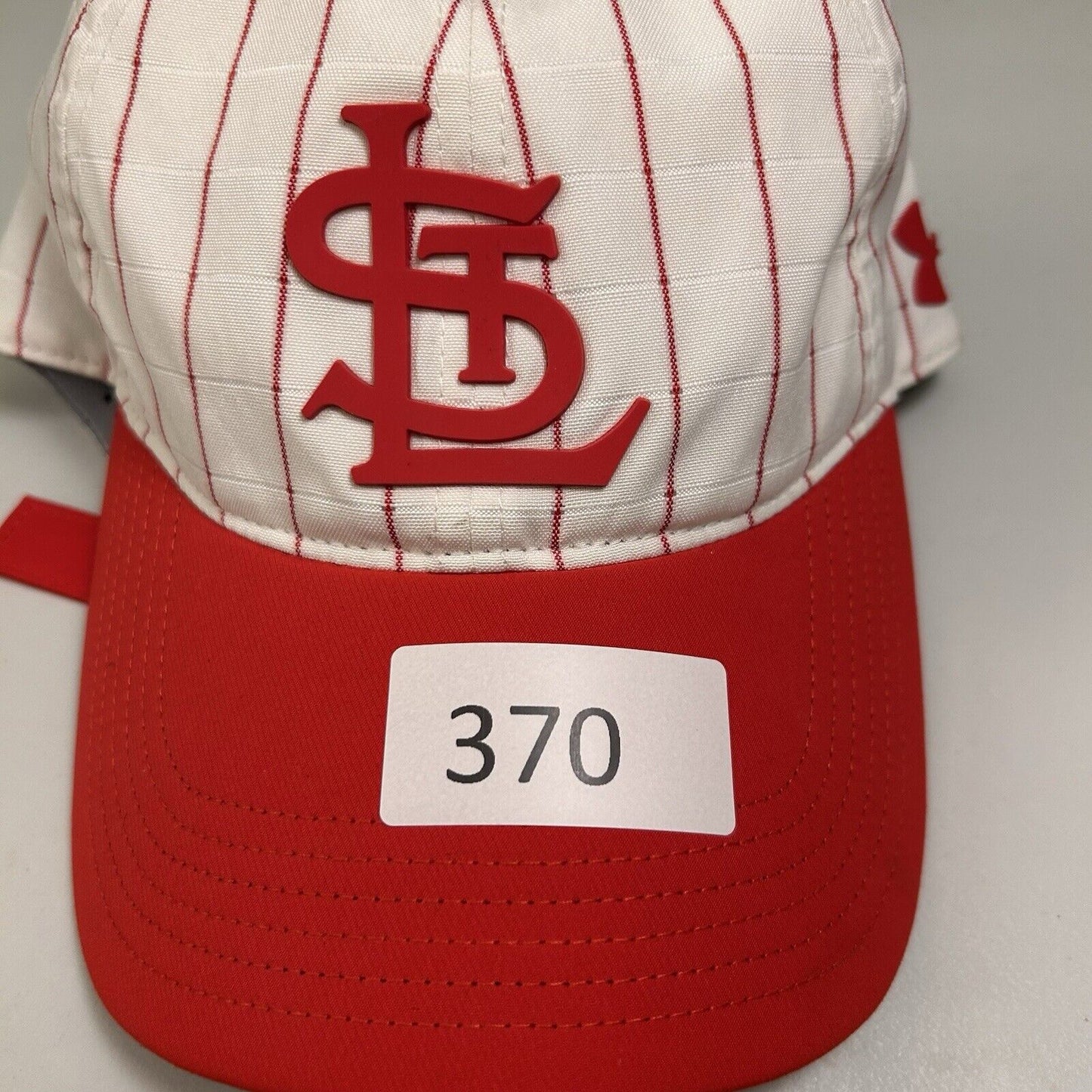 St Louis Cardinals Hat Cap Mens Strapback White Red Pinstripe Cooperstown MLB