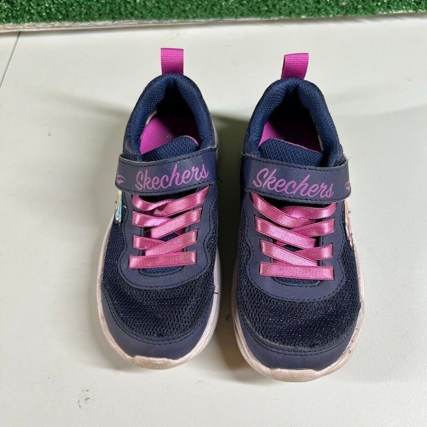 Skechers Kids Athletic Sneakers Pink Shoes Hook and Loop Closure Girls 11