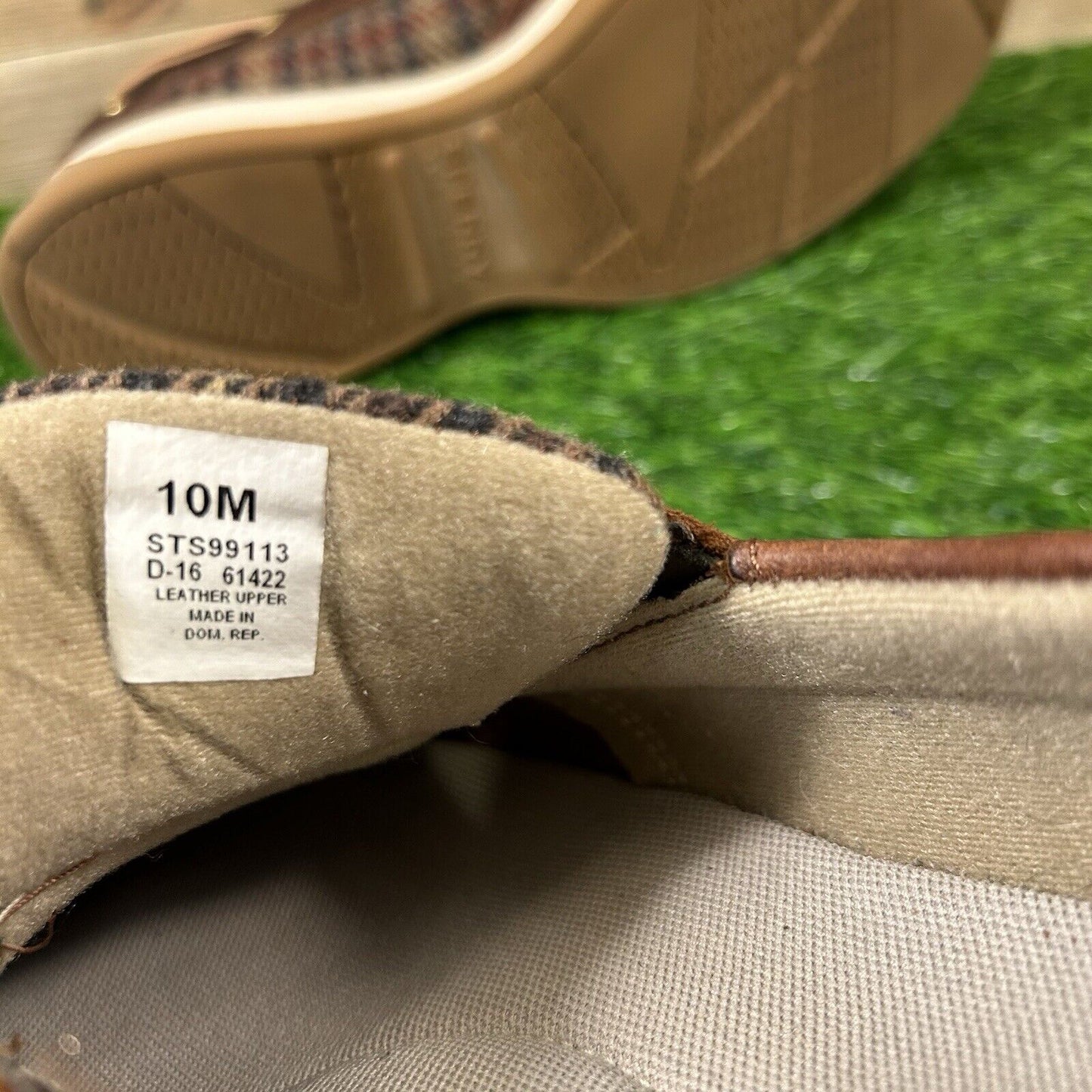 Sperry Top Sider Loafers Womens 10 M Brown Leather Boat Shoes Wool Casual 2 Eye