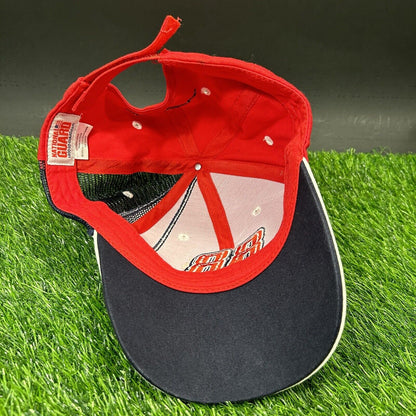 Dale Earnhardt Jr 88 Trucker Hat Cap Red White Blue National Guard Adjustable
